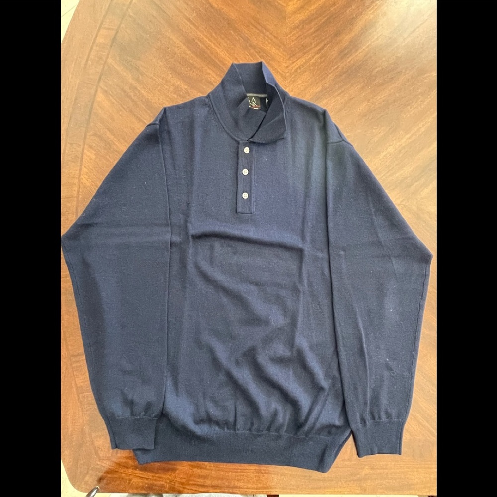 Joseph A Bank Long Sleeve Merino Wool Seater/Polo